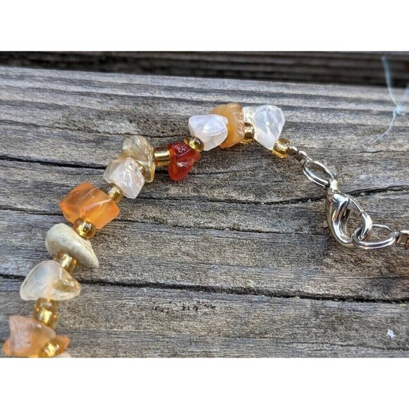 Vintage Carnelian & Quartz Demi Parure Set // Southwestern Necklace and Bracelet - Picture 9 of 10